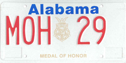 Medal of Honor plate