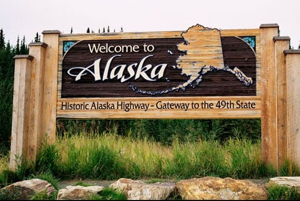 Welcome to Alaska sign