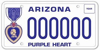 AZ Purple Heart Plate