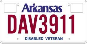 Disabled Veteran License Plate