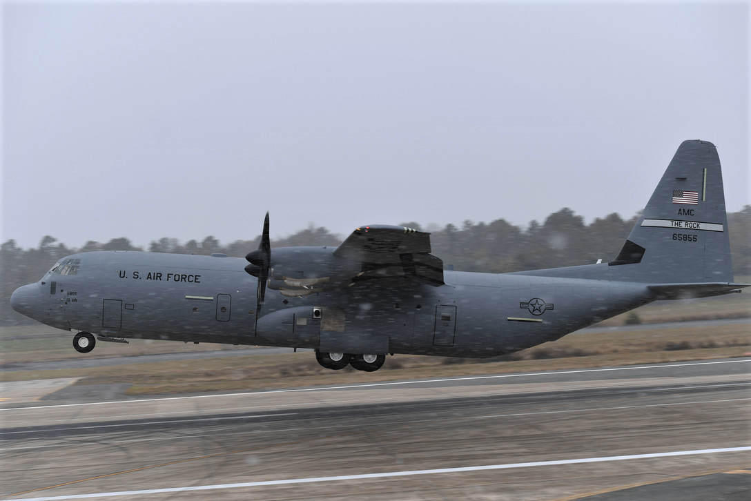 C130 taking off