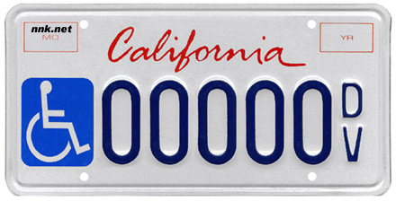 CA Disabled Veteran plate