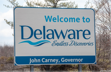 Welcome to Delaware sign