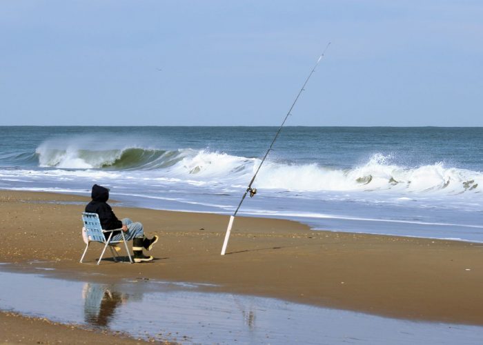 fishing at the beach