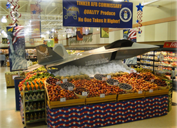produce inside the commissary