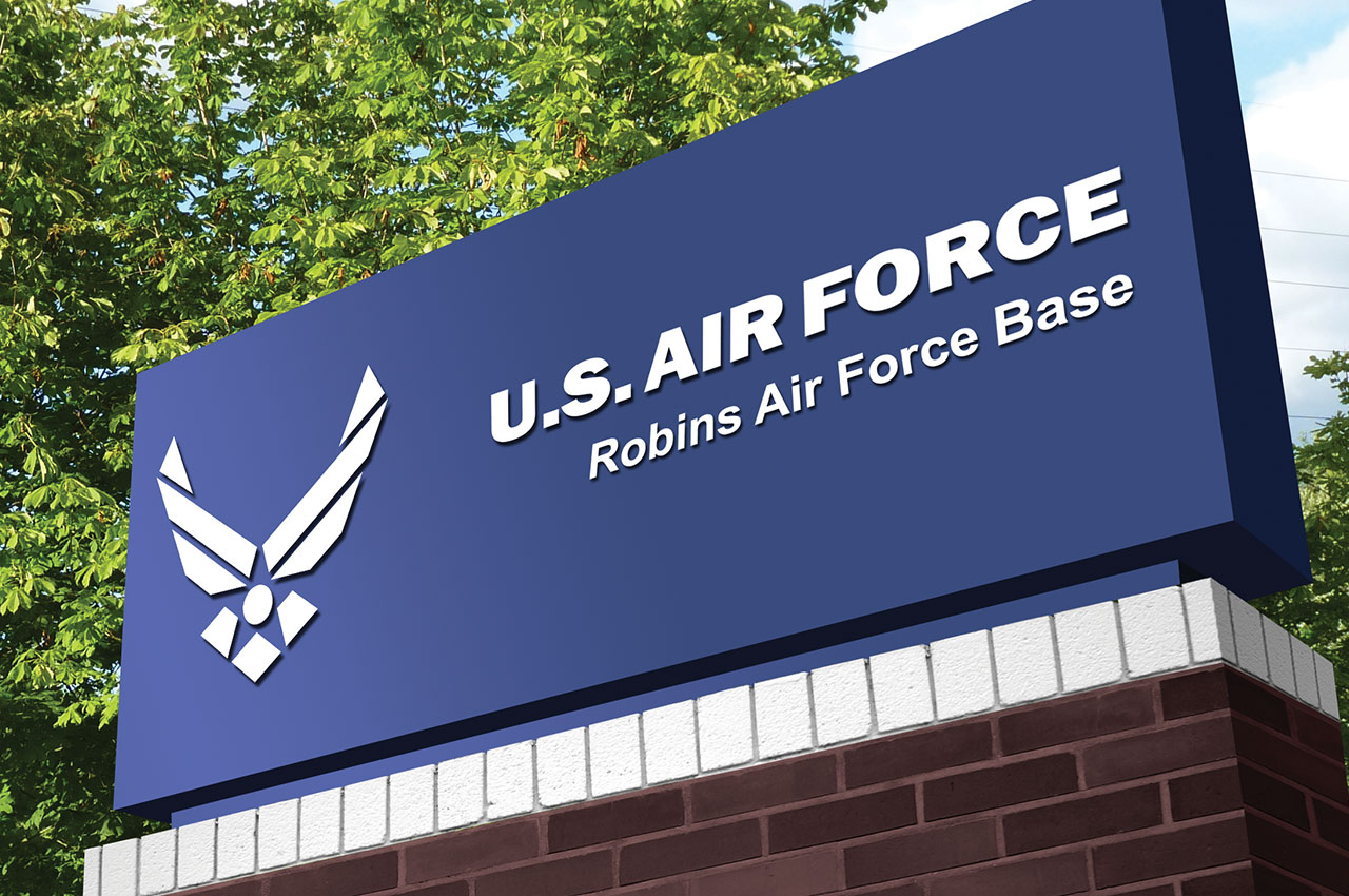 Robbins AFB sign