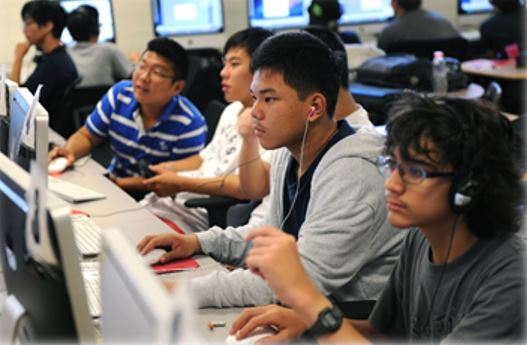 young men at computers