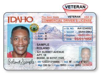 Drivers License with Veteran Designation