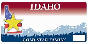 Idaho Gold Star Family License Plate