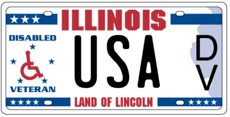 Illinois Disabled Veteran plate