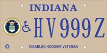 Indiana Disabled Hoosier plate