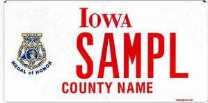 Iowa Gold Star Family License Plate