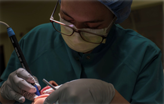 Airman having dental work done