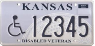 Kansas Disabled Veteran plate