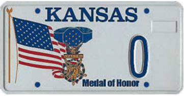 Kansas Medal of Honor plate