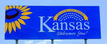 Kansas Welcomes you sign