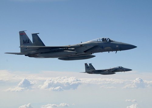 104th FW F15s flying in formation