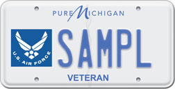 Michigan Veteran License Plate