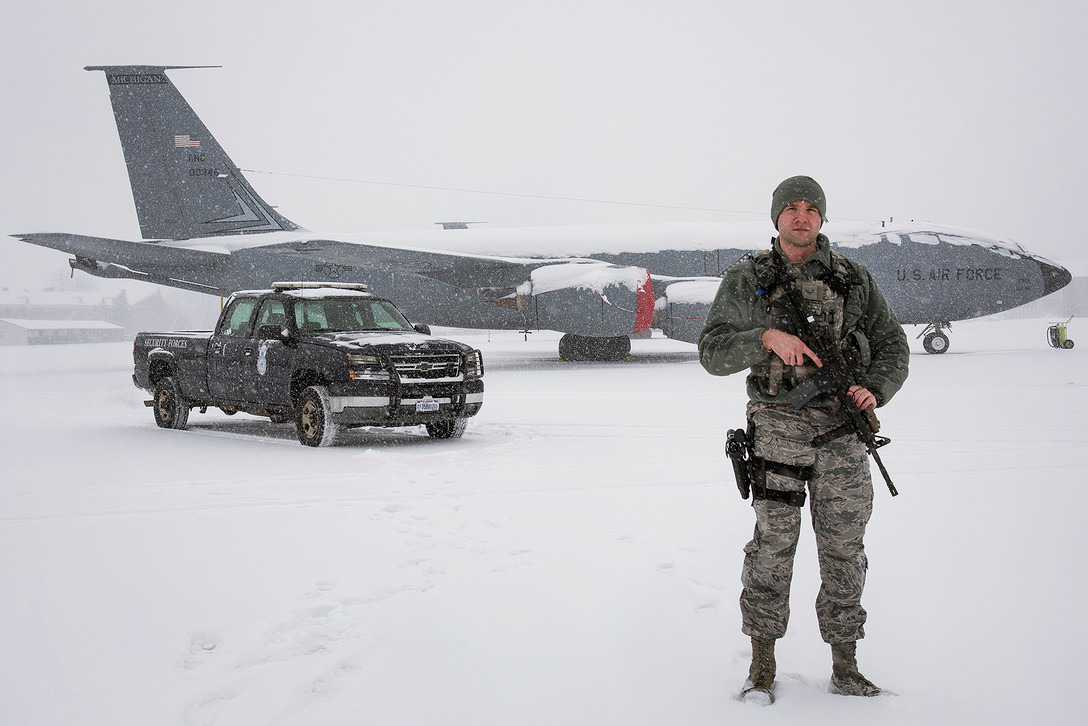 Airman in the snow 