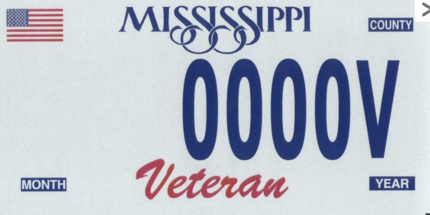 Mississippi Veteran plate