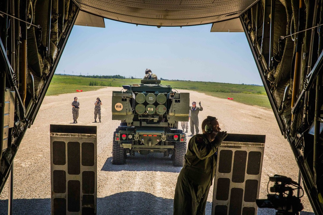 ANG loading a cargo aircraft