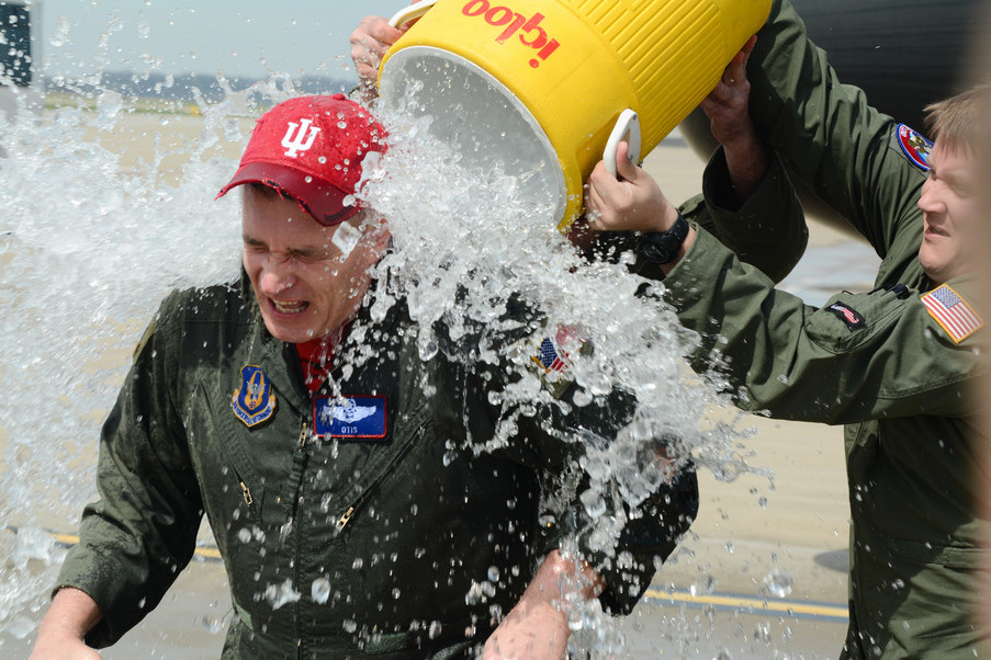 water dumped on a service member