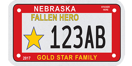 Nebraska goldstar plate
