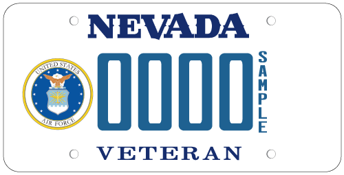 Nevada Veteran Air Force Plate