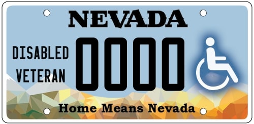 Nevada Disabled Veteran Plate