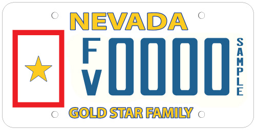 Nevada Gold Star Family Plate