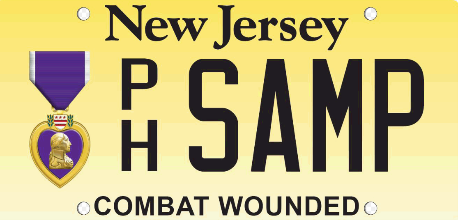 NJ Purple Heart Plate