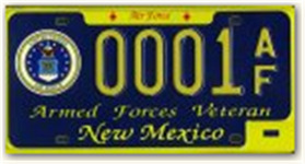 Air Force Veteran License Plate