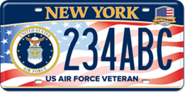 NY AF Veteran Plate