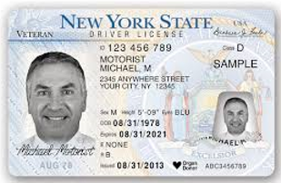 NY Drivers License with veteran designation