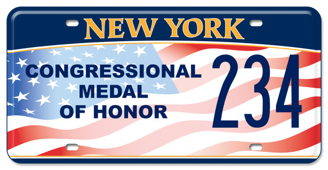 NY Congressional Medal of Honor plate