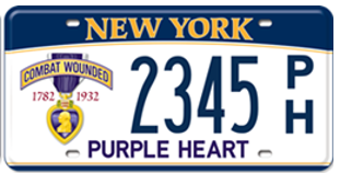 NY Purple Heart Plate