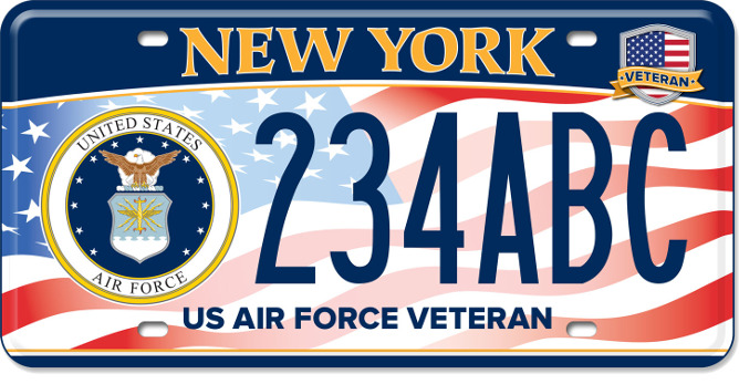 US Air Force Veteran plate