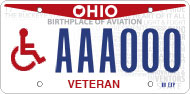 OH Disabled Veteran plate