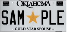 OK Gold Star Spouse plate