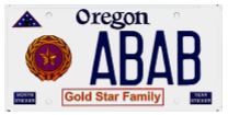 Gold Star Family Plate