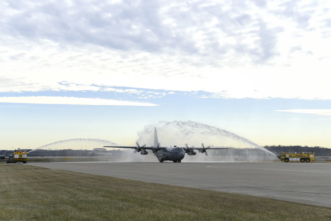 spraying water over an aircraft