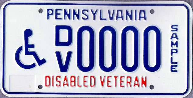 Disabled Veteran plate