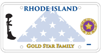 Rhode Island Gold Star Plate