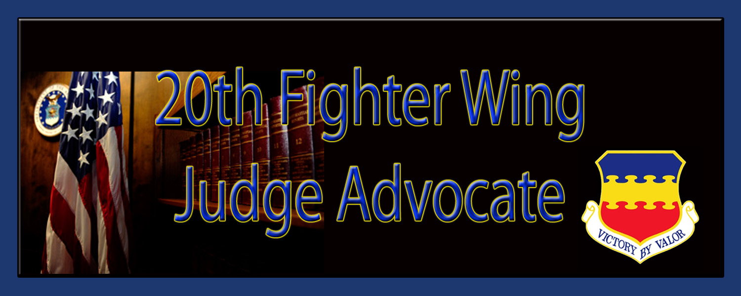 20th fighter wing Judge Advocate
