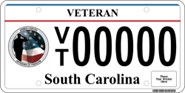 South Carolina Veteran License Plate