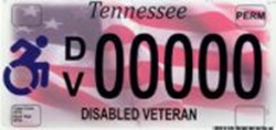 TN Disabled Veteran plate