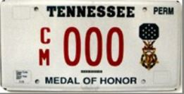 TN Medal of Honor plate