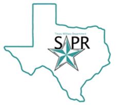 SAPR logo in the shape of Texas