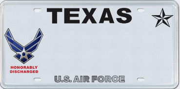 Air Force Veteran License Plate