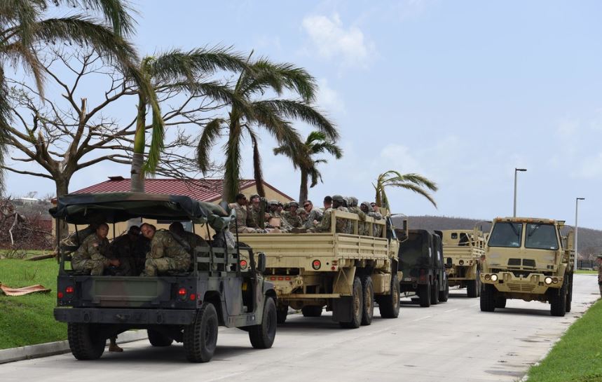 convoy of trucks